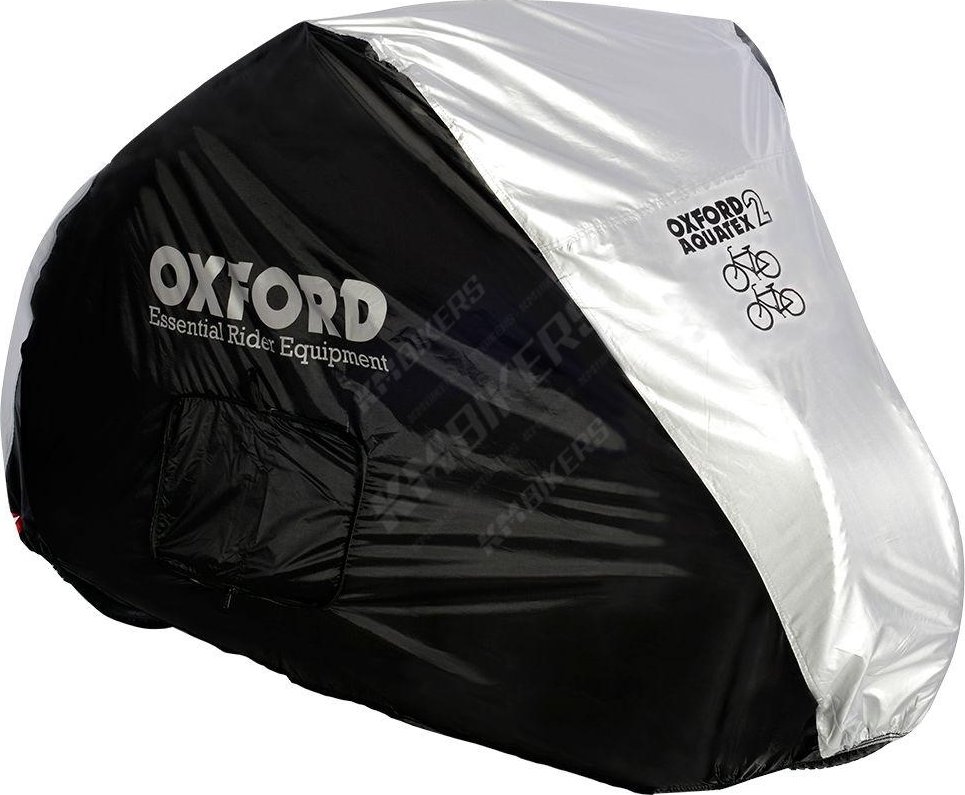 OXFORD Plachta na 2 kola Aquatex černo/stříbrná