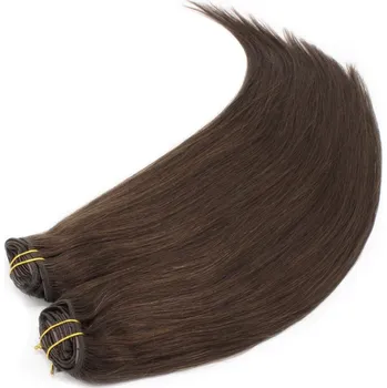 Příčesek Clip in maxi set 53cm pravé lidské vlasy – REMY 200g – TMAVĚ HNĚDÁ