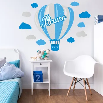 Samolepící dekorace DEKORACJAN Samolepky - Balón se jménem chlapce