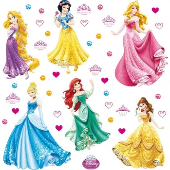 Samolepící dekorace DK S 1080 AG Design samolepicí dekorace - samolepka na zeď Disney - Princess, velikost 30 x 30 cm