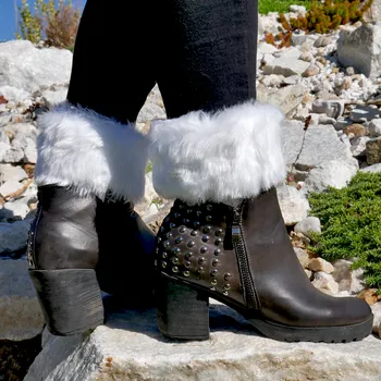 Cyklistické oblečení DAALO Návleky na nohy - bílé