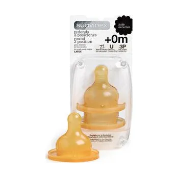 Kojenecká láhev 2x savička - široké hrdlo, 3-poziční, latex