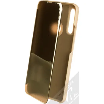 Pouzdro na mobilní telefon 1Mcz Clear View flipové pouzdro pro Huawei P Smart Z, Honor 9X zlatá (gold)