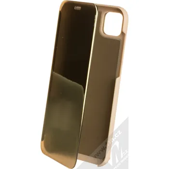 Pouzdro na mobilní telefon 1Mcz Clear View flipové pouzdro pro Huawei Y5p, Honor 9S zlatá (gold)