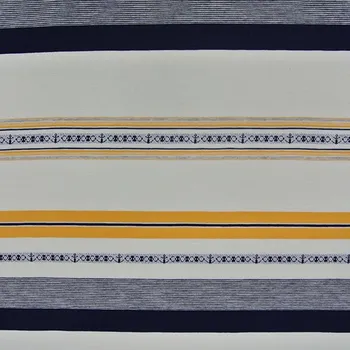 Úplet bílý, modré a žluté pruhy, š.180