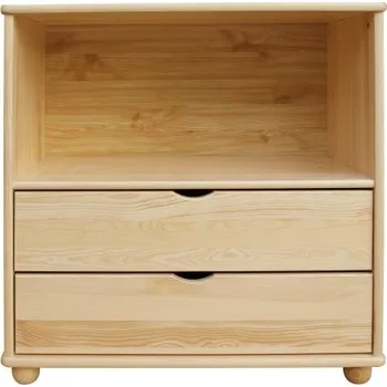 Knihovna Knihovna se zásuvkami KL-049, masiv borovice