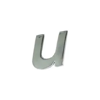 Samolepicí dekorace na vozidlo Znak písmeno malé u samolepící 3D PLASTIC chromovaný
