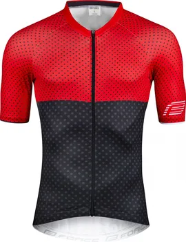 cyklistický dres Force Points W červený/černý XL