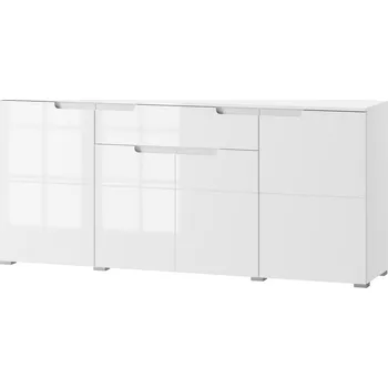 Komoda Nábytek Pyramida, s.r.o. Komoda 4-dveřová se zásuvkou SELENE 36 bílá lesk