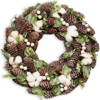 Vánoční dekorace Věnec vánoční pr.32cm natural (785845)