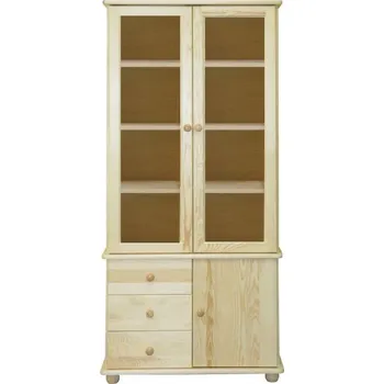 Příborník do zásuvky Vitrína se zásuvkami - Příborník KL-039, masiv borovice