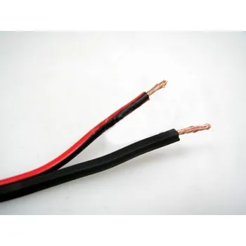 elektrický kabel Kabel 2 x 1 00 mm dvojlinka plochá červenočerná