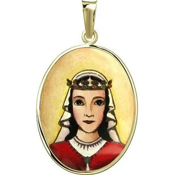 Přívěsek Aljančič Svatá Zdislava z Lemberka velký medailon 243H zlato