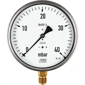 Ventil Manometr plyn SUKU 5651-160R, 0-25 kPa, M20x1,5 (C21.000525)
