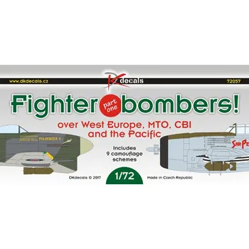 Plastikový model DK decals 1/72 Fighter-bombers over W.Europe, MTO and CBI