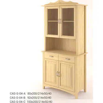 Příborník do zásuvky Stylový dvoudveřový Příborník CASTELLO S04 - Borovice