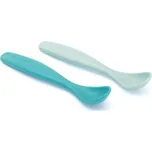 2x dětská lžička - modrá, zelená