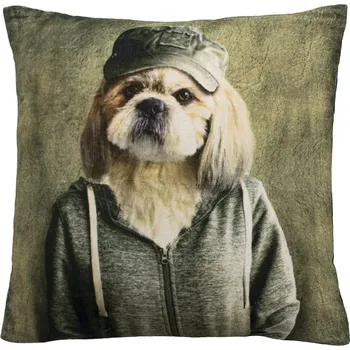 Dekorativní polštářek Sametový polštář mr. Dog - 50*50*15cm