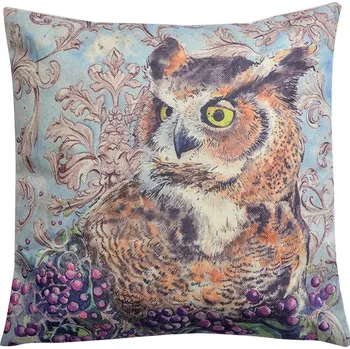 Dekorativní polštářek Dekorační polštář se sovou - 43*43 cm