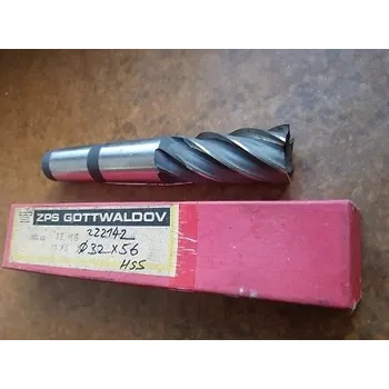 Příslušenství k frézce Fréza válcová polohrubozubá, HSS, kuželová stopka - 32x56 mm, F420940, 222142 (Morse kužel 4)