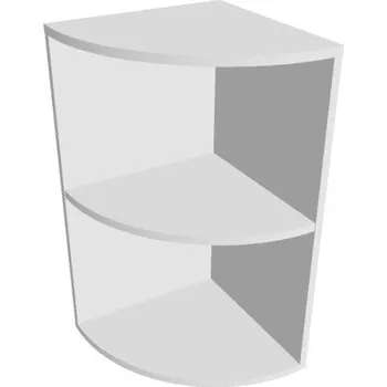 Kancelářský vozík HOBIS skříň vnější roh levý - DR 2 L, bílá + doprava zdarma