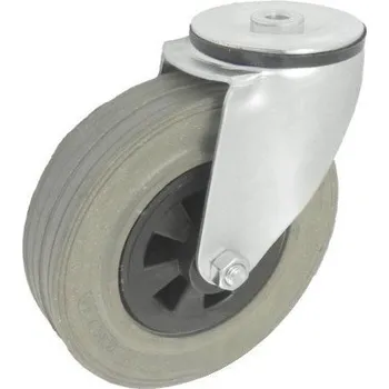 Pojezdové kolečko Pryžové kolo 180 mm otočná vidlice s otvorem