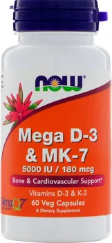 Now Foods Mega D-3 & MK-7 180 mcg 60 cps.