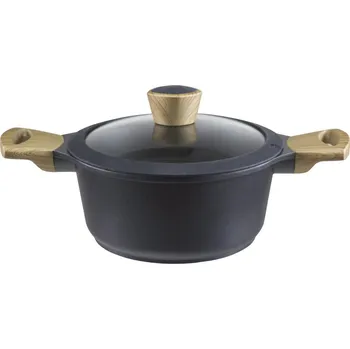 Hrnec BEPER PE145 TEKA kuchyňský hrnec 24cm, dvě rukojeti, skleněná poklička, nepřilnavý povrch
