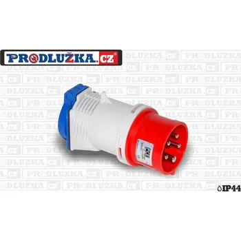 PCE 1x zásuvka CZ 230V/16A/3p-1x přívodka CEE 230V/16A/5p IP44