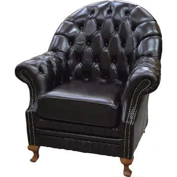 Sedací souprava Kožená sedací souprava Alžběta - křeslo, hnědá