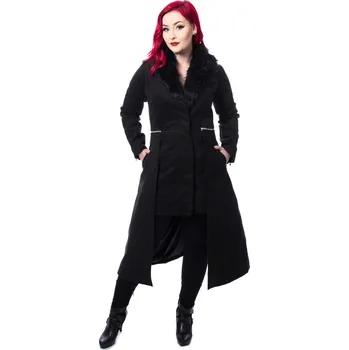 Dámský kabát kabát dámský POIZEN INDUSTRIES - ADERYN COAT - BLACK - S