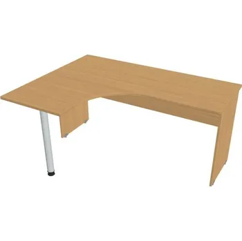 Kancelářský vozík HOBIS kancelářský stůl pracovní tvarový, ergo pravý - GE 60 P, buk + doprava zdarma