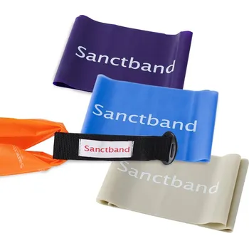 Sanctband fyzio set 3 odporů s úchytou na dveře Provedení: SET2-velmi silná, extra silná, super silná