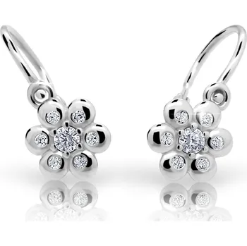 Náušnice Cutie Jewellery Zlaté dětské náušnice C2247-B CZ White