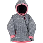 černo-růžová softshellová bunda se šikmým zipem