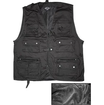 MIL-TEC vesta JAGD se síťkou na lov nebo rybaření ČERNÁ vel.4XL