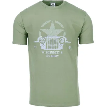 Pánská móda FOSTEX triko maska JEEP WILLYS a spojenecká hvězda