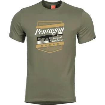 Pánská móda Triko A.C.R. PENTAGON tactical tradition ZELENÉ