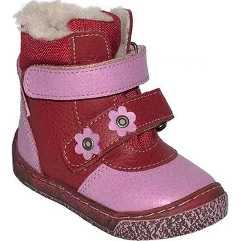 Dívčí zimní obuv Pegres 1702 dětské zimní boty na suchý zip vel. 20 - 34, Velikost 32 růžovo-červená