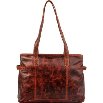 Kabelka Kožená velká hnědá kabelka LA-1631, LederArt