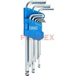 Sada zástrčných klíčů šestihranných s kuličkou, 9dílná, NAREX 230710K.609