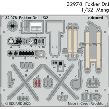 Plastikový model Eduard 1/32 Fokker Dr.I STEEL (MENG)