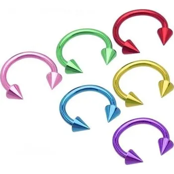 Šperk Piercing - podkova, tl. 1,6 mm (fialová)