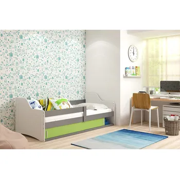 Postel ImportWorld Dětská postel Nika 1 80x160 - 1 osoba - Grafit, Zelená