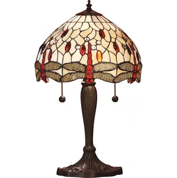 Stojací lampa Dragonfly beige stolní lampa Tiffany 64086