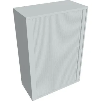 Kancelářský vozík HOBIS kancelářská policová skříň - SZ 3 80 07 L, zámek Huwill, roleta levá, šedá + doprava zdarma