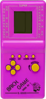 Cestovní hra KIK Brick Game Tetris růžový