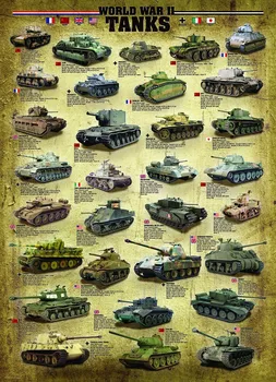 Puzzle Eurographics Tanky 2. světové války 1000 dílků
