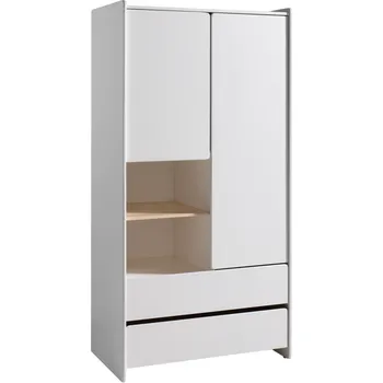 Dětská skříň Bílá lakovaná šatní skříň Vipack Kiddy 90 x 55 cm