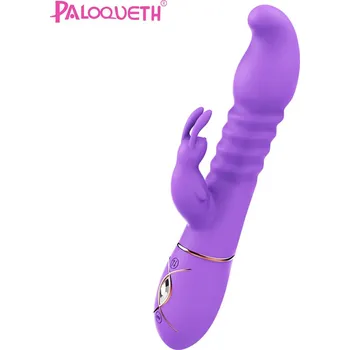 Vibrátor Paloqueth Thrusting & Vibrating Rabbit Vibrator Purple